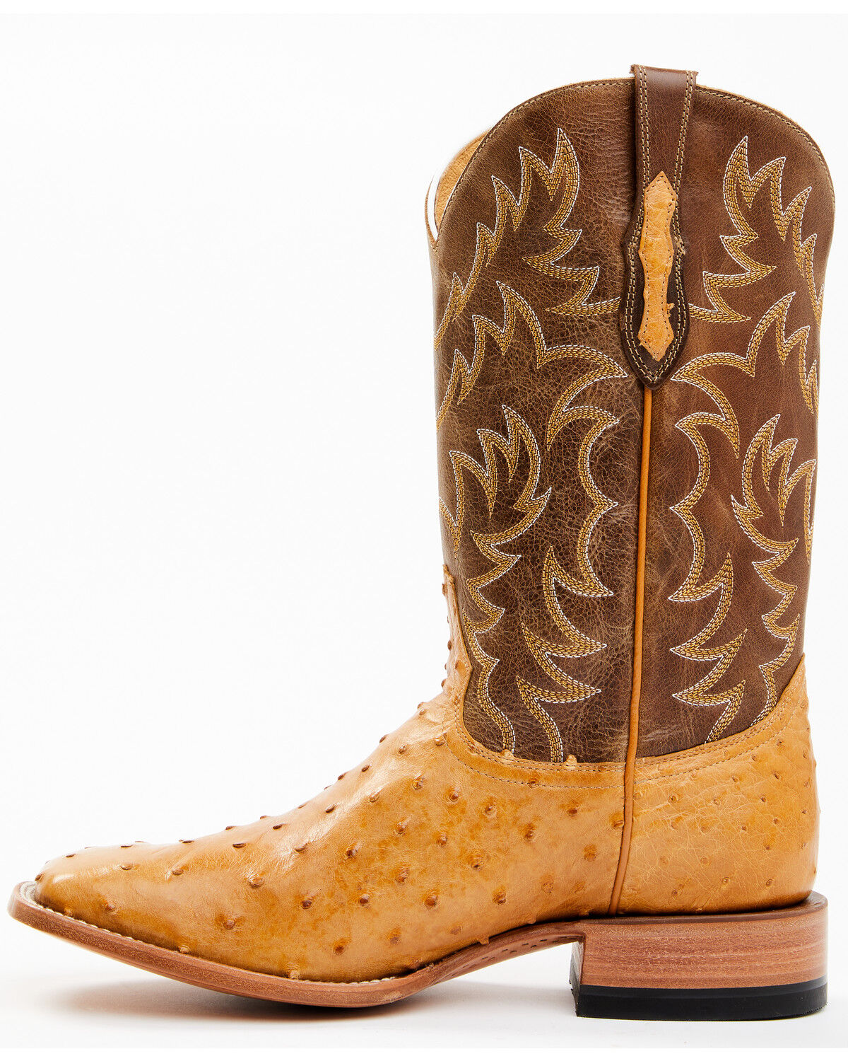 Image #3 - Cody James Men's Full-Quill Ostrich Exotic Western Boots - Broad Square Toe, Brown, hi-res