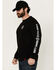 Image #2 - Troll Co Men's Grit Logo Long Sleeve Graphic Shirt, Black, hi-res