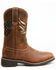 Image #2 - RANK 45® Women's Inspired Stars and Stripes Inlay Shaft Performance Leather Western Boots - Broad Square Toe, Brown, hi-res