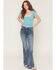 Image #3 - 7 For All Mankind Women's Medium Wash Mid Rise Dojo Wide Jeans, Medium Wash, hi-res