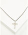 Image #2 - Cody James Men's Hammered Double Cross Necklace, Silver, hi-res