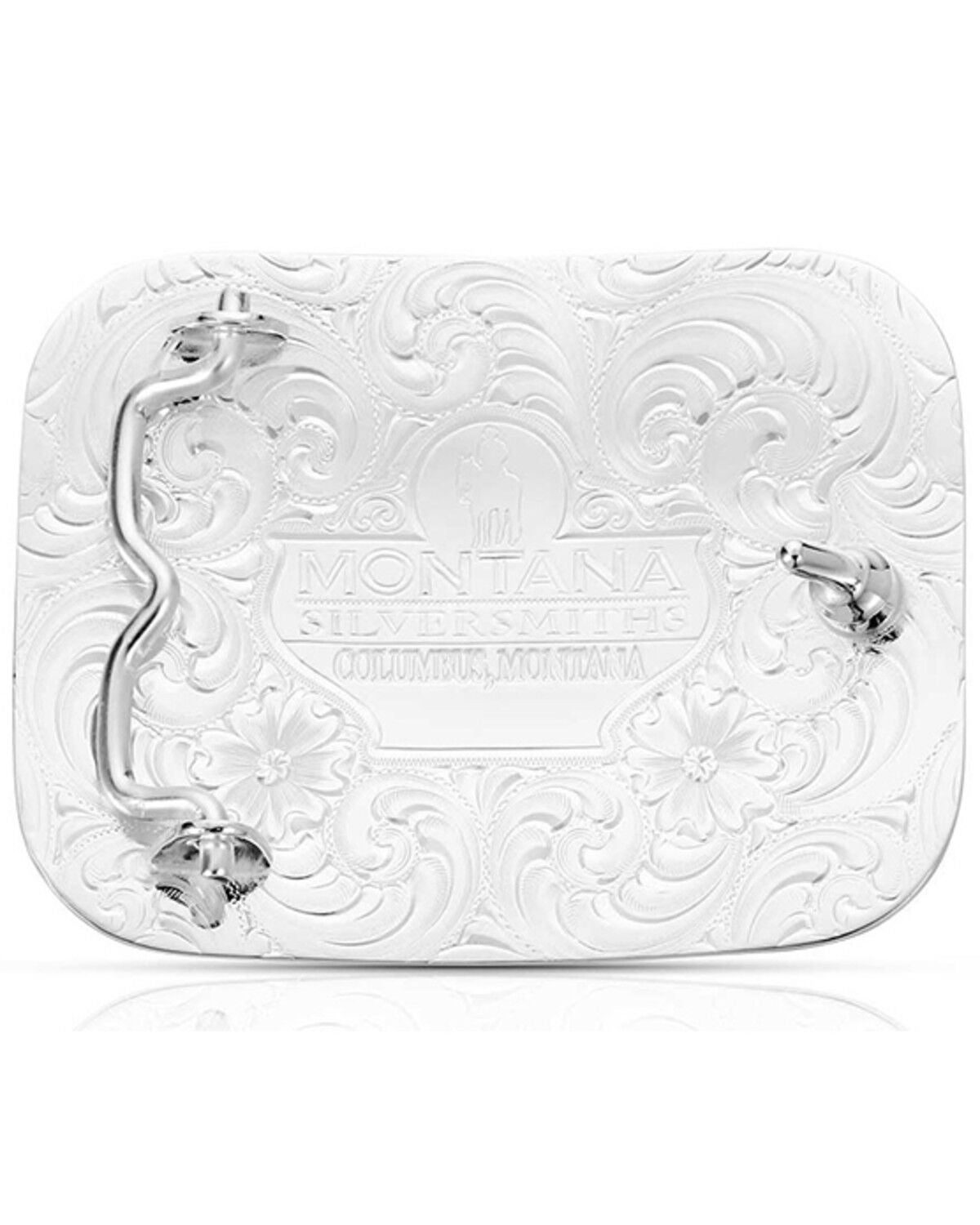 Image #2 - Montana Silversmiths Desert Sky Belt Buckle with Praying Cowboy, Silver, hi-res