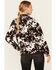 Image #4 - Wrangler Retro Women's Cow Print Sherpa Pullover, Brown, hi-res