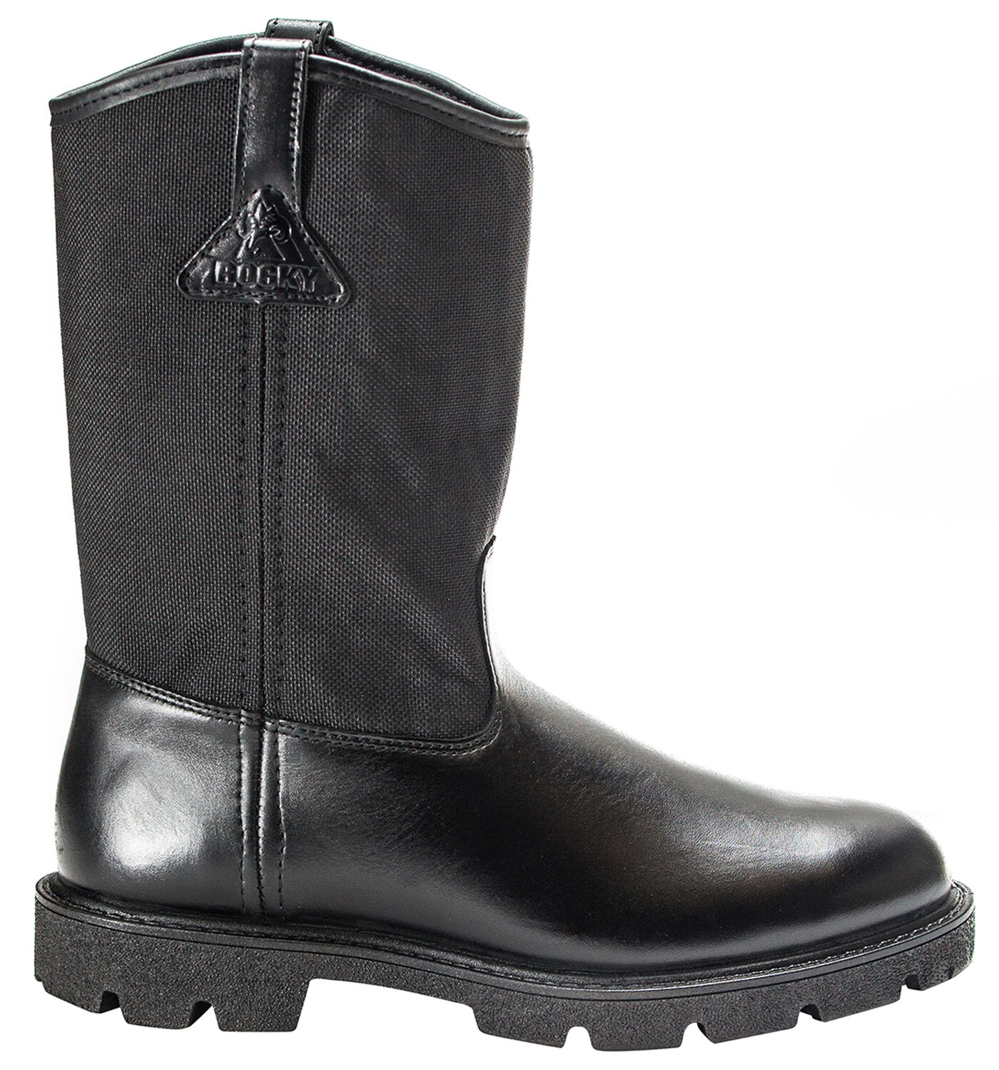 Image #2 - Rocky Men's Pull On Wellington Boots - Soft Toe, Black, hi-res