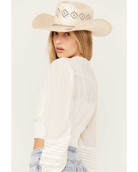 Image #4 - Shyanne Women's Long Sleeve Embroidered Blouse, White, hi-res