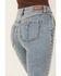 Image #3 - Shyanne Women's Tansy Medium Wash High Rise Fringe Embroidered Stretch Flare Jeans, Medium Wash, hi-res