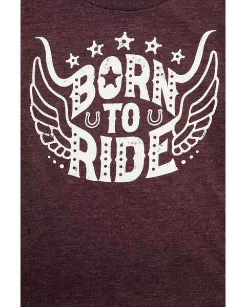 Image #2 - Cody James Toddler Boys' Born To Ride Short Sleeve Graphic Tee, Burgundy, hi-res