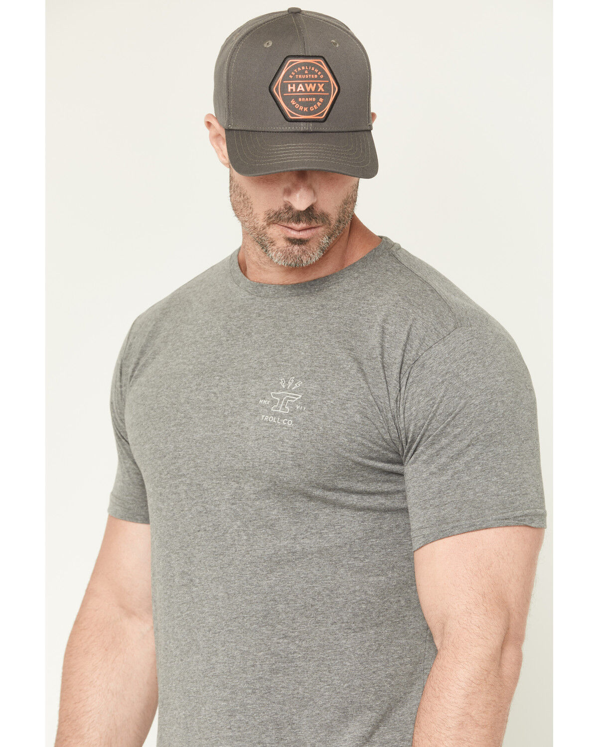 Image #3 - Troll Co Men's Twisting Wrenches Short Sleeve Graphic Work T-Shirt, Heather Grey, hi-res