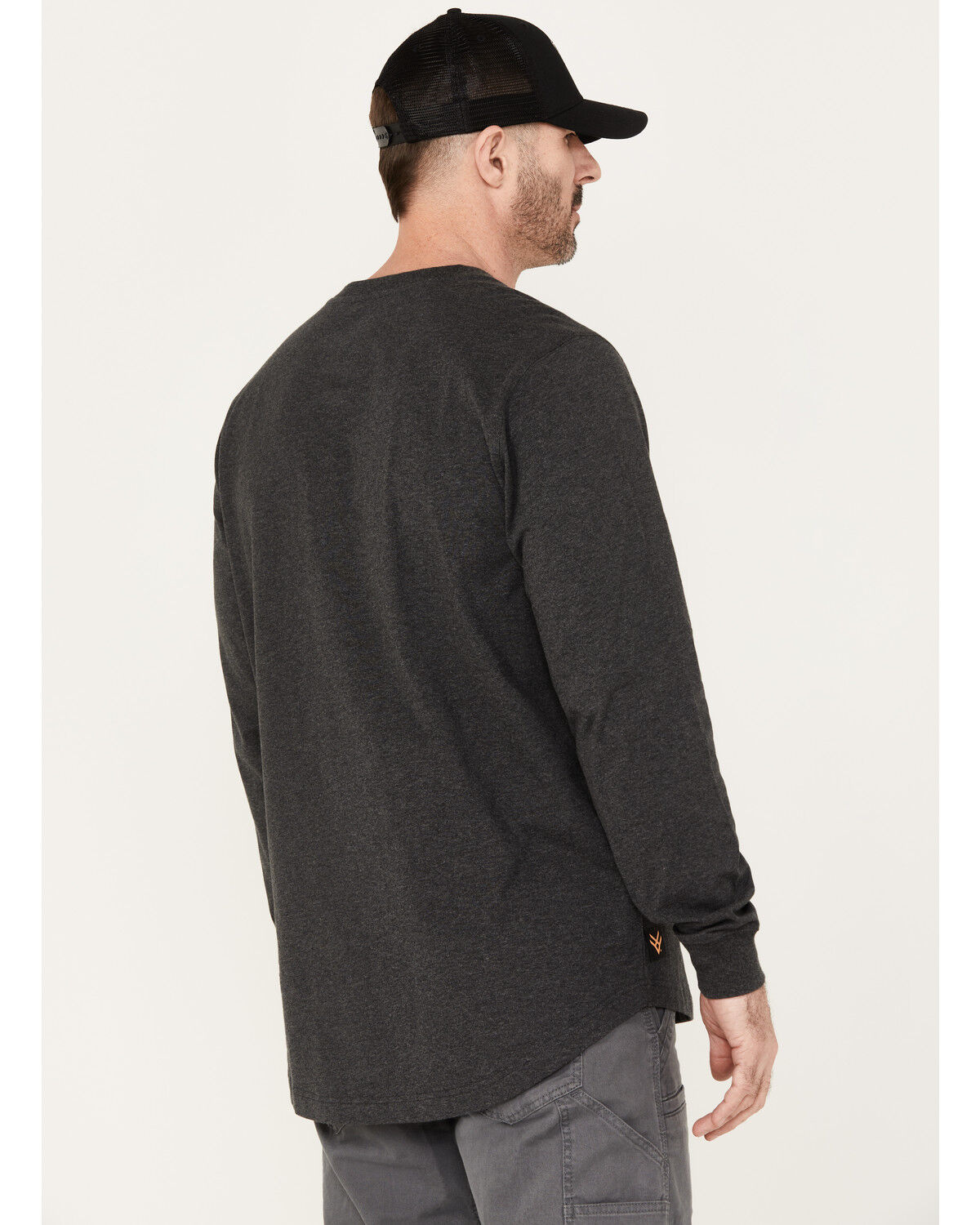 Image #4 - Hawx Men's Logo Long Sleeve Work T-Shirt, Black, hi-res