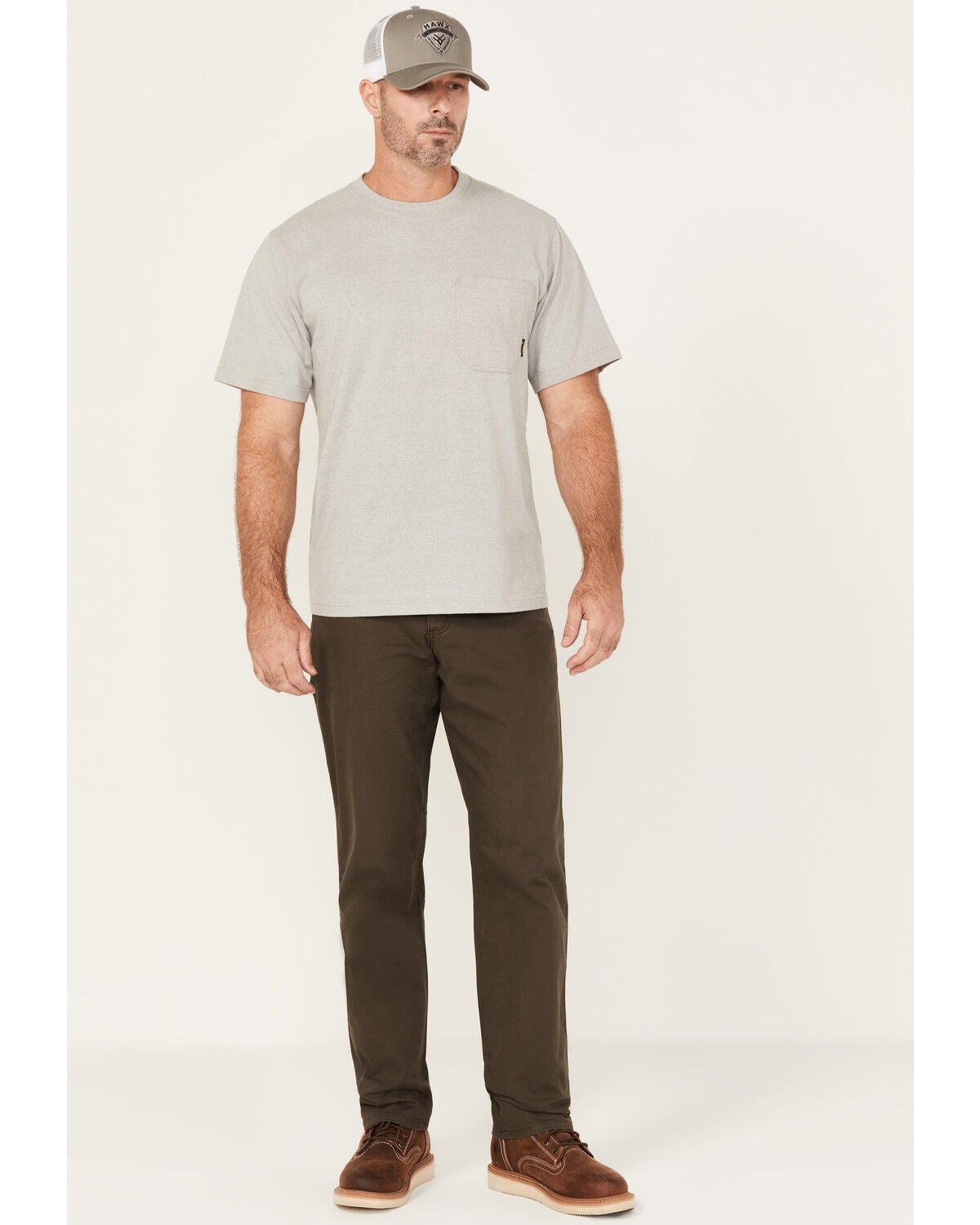 Image #1 - Carhartt Men's Rugged Flex&reg; Relaxed Straight Rigby Canvas Work Pants, Chocolate, hi-res