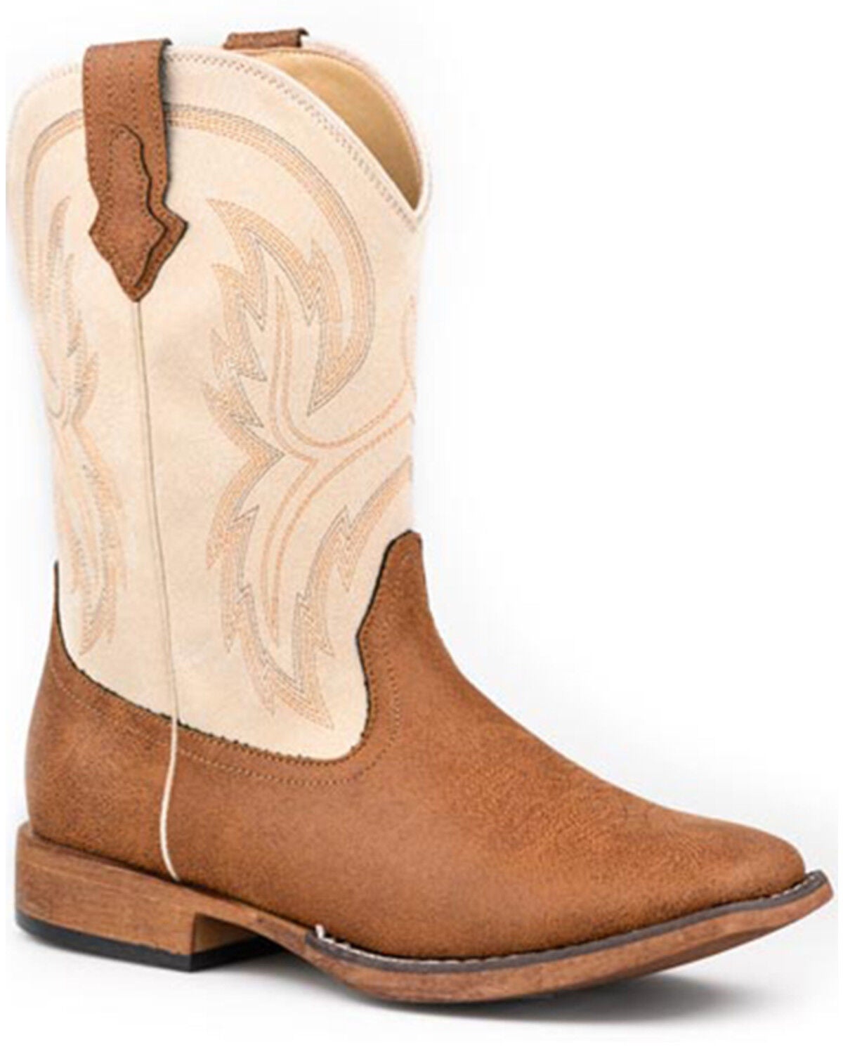 Roper Men's Cowboy Classic Western Boots - Broad Square Toe, Brown, hi-res