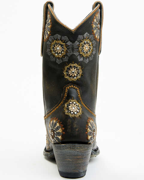 Image #5 - Old Gringo Women's Spider Web Western Boots - Snip Toe, Black/tan, hi-res