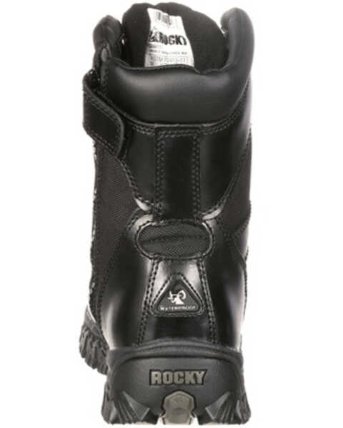 Image #5 - Rocky Men's 8" AlphaForce Zipper Waterproof Duty Boots, Black, hi-res