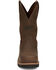 Image #4 - Justin Men's Carbide Pull-On Work Boots - Steel Toe, Brown, hi-res