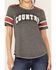 Image #3 - Blended Women's Football Short Sleeve Graphic Tee, Charcoal, hi-res