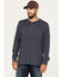 Image #1 - North River Men's Heathered Waffle Long Sleeve Henley Shirt, Indigo, hi-res