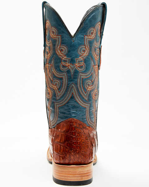 Image #5 - Tanner Mark Men's Exotic Caiman Belly Western Boots - Broad Square Toe, Cognac, hi-res