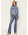 Image #1 - Wrangler Women's Bespoke Elsie Medium Wash High Rise Flare Stretch Denim Jeans, Medium Wash, hi-res