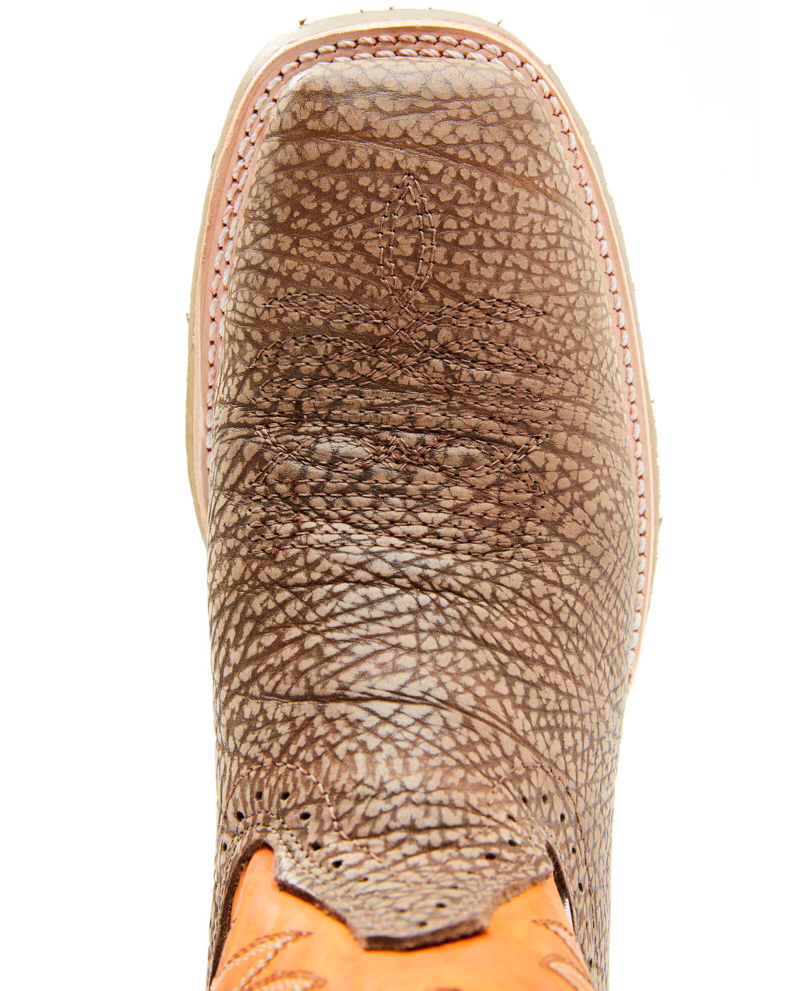 Image #6 - Double H Men's Luis Roper Western Boots - Broad Square Toe, Brown, hi-res