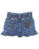 Image #2 - Wrangler Infant Girls' Denim Skirt, Blue, hi-res