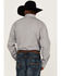 Stetson Men's Original Rugged Ghost Geo Print Long Sleeve Snap Western Shirt , Grey, hi-res