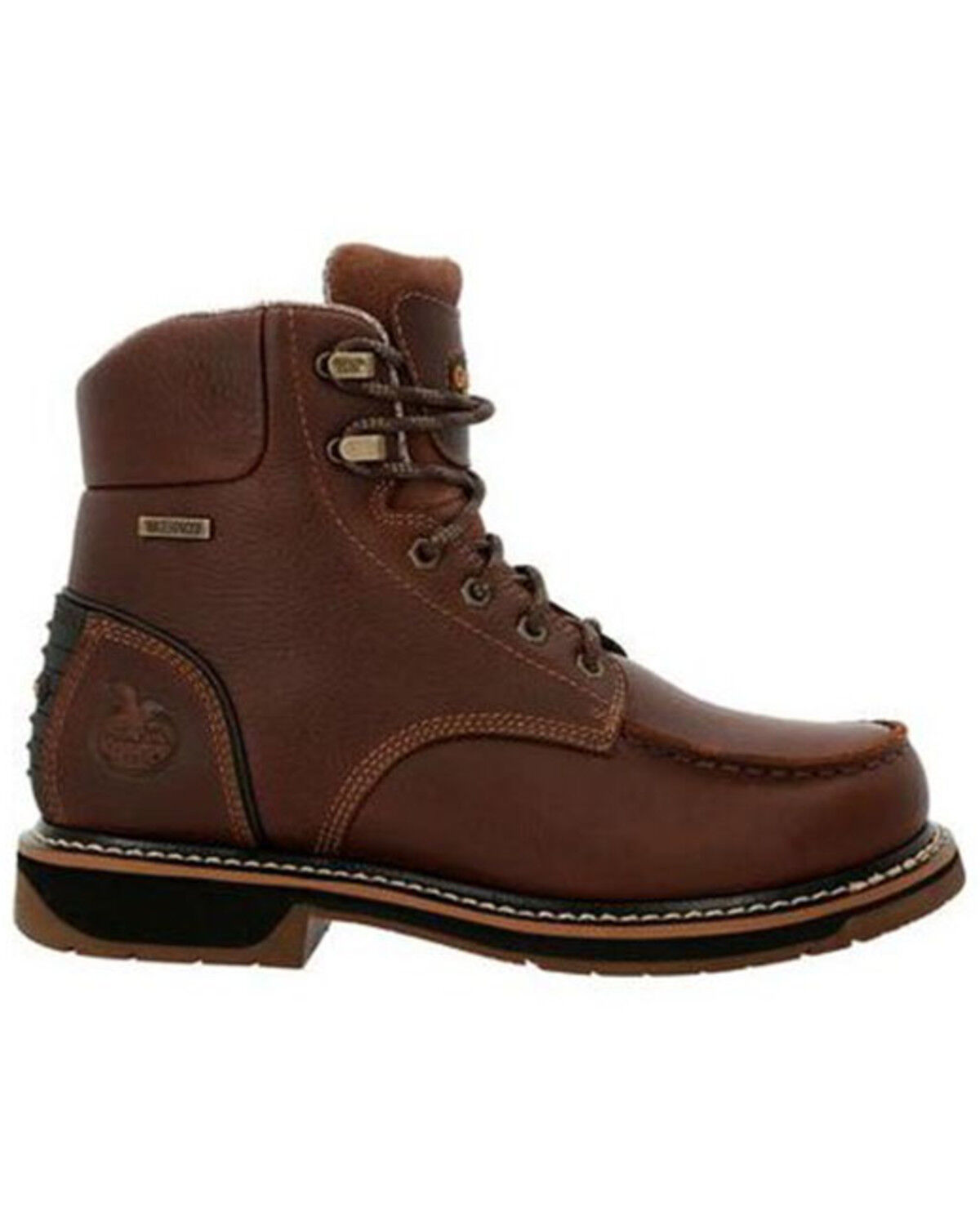 Image #2 - Georgia Boot Men's AMP LT Waterproof Work Boots - Soft Toe, Brown, hi-res
