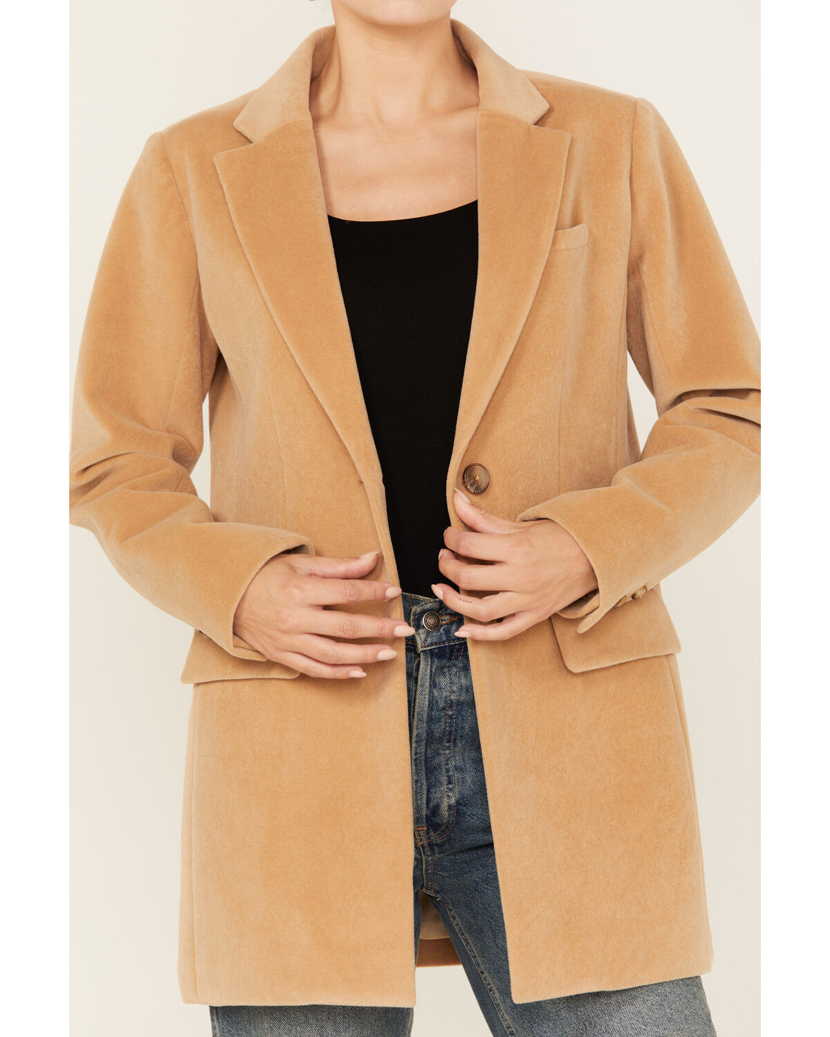 Image #3 - Tasha Polizzi Women's Solid Karmela Blazer, Camel, hi-res