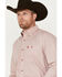 Image #3 - George Strait by Wrangler Men's Geo Print Long Sleeve Button-Down Western Shirt, Red, hi-res
