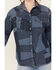 Image #3 - Levi's Women's Dylan Oversized Western Patchwork Print Long Sleeve Pearl Snap Shirt, Blue, hi-res
