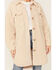 Vigoss Women's Oatmeal Allover Sherpa Long Button Jacket, Oatmeal, hi-res