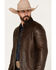Image #2 - Scully Men's Leather, Chocolate, hi-res