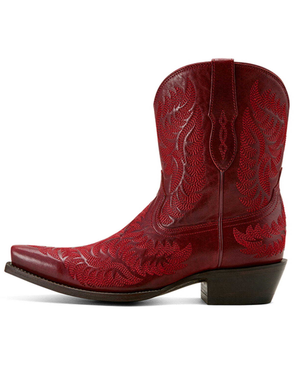 Image #2 - Ariat Women's Cate Western Booties - Snip Toe, Red, hi-res