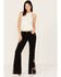 Image #1 - Hooey by Rock & Roll Denim Women's Mid Rise Stretch Trousers, Black, hi-res