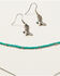 Image #3 - Shyanne Women's Cowgirl Bead Earrings & Layered Necklace Set - 2-Piece, Turquoise, hi-res