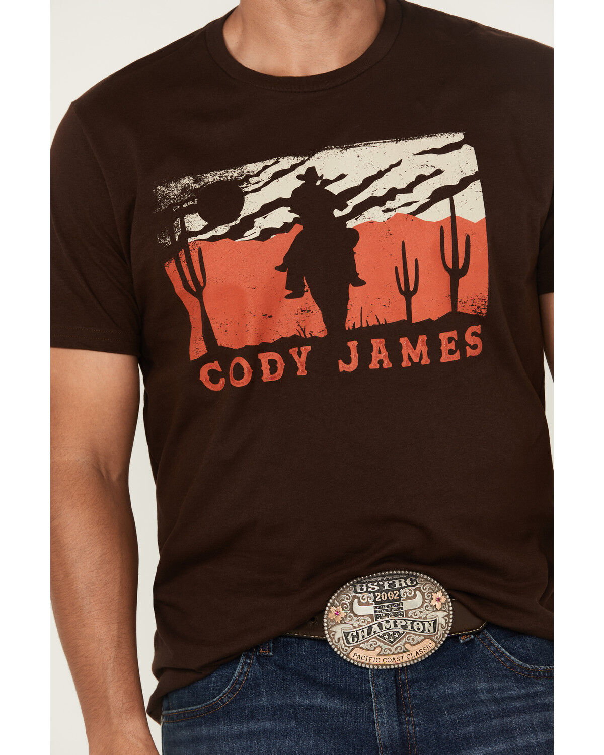 Image #3 - Cody James Men's Sunset Rider Short Sleeve Graphic T-Shirt, Brown, hi-res
