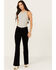 Image #1 - Wrangler Women's Westward 626 High Rise Stretch Corduroy Bootcut Jeans, Black, hi-res