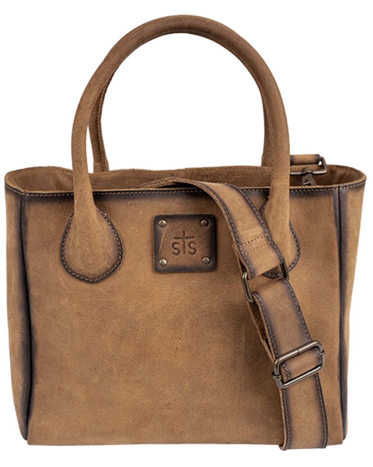 Image #1 - STS Ranchwear By Carroll Women's Baroness Basic Bliss Satchel Crossbody Bag, Brown, hi-res
