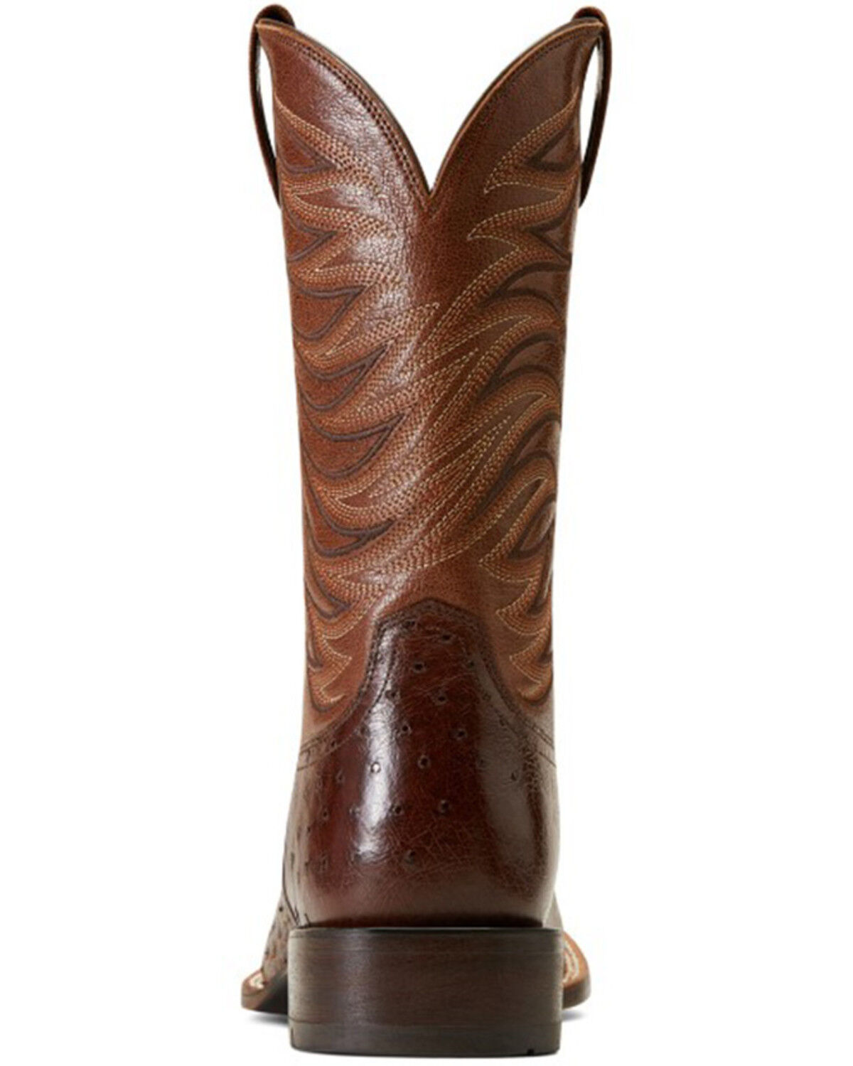 Image #3 - Ariat Men's Badlands Exotic Ostrich Western Boots - Broad Square Toe, Brown, hi-res