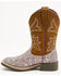 Image #3 - Shyanne Girls' Avery Glitter Western Boots - Broad Square Toe, Purple, hi-res