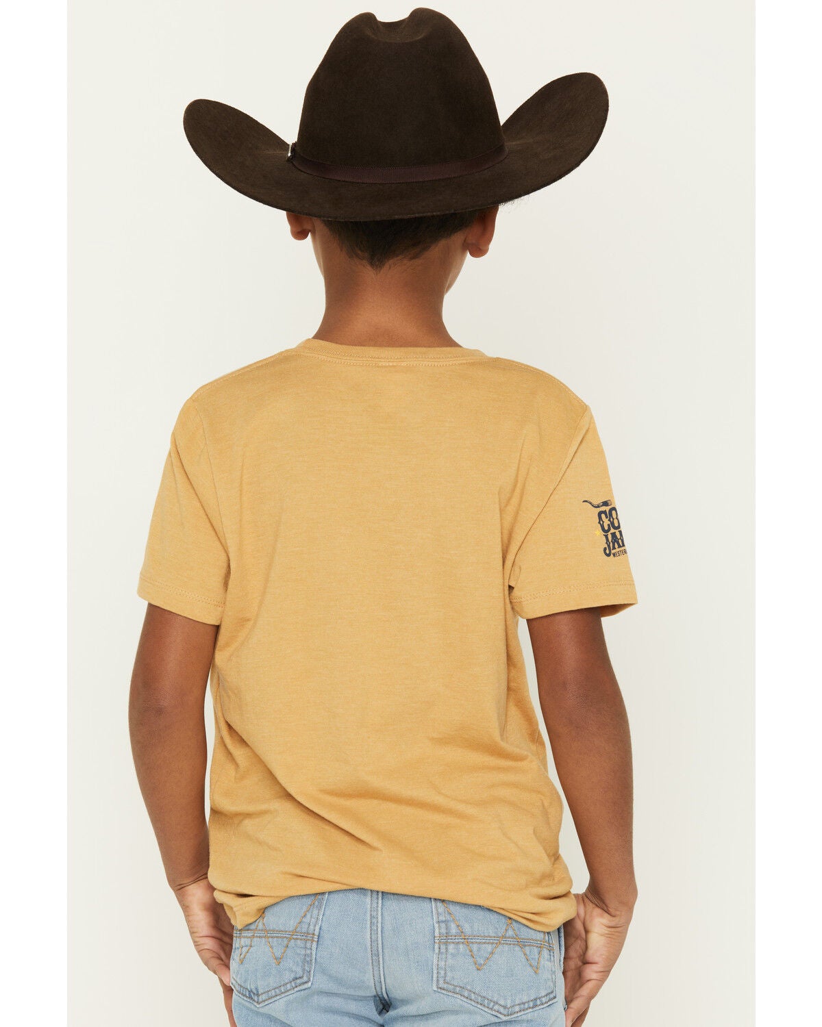 Image #4 - Cody James Boys' Logo Short Sleeve Graphic T-Shirt, Mustard, hi-res