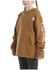 Image #2 - Carhartt Girls' Logo Graphic Hoodie, Brown, hi-res