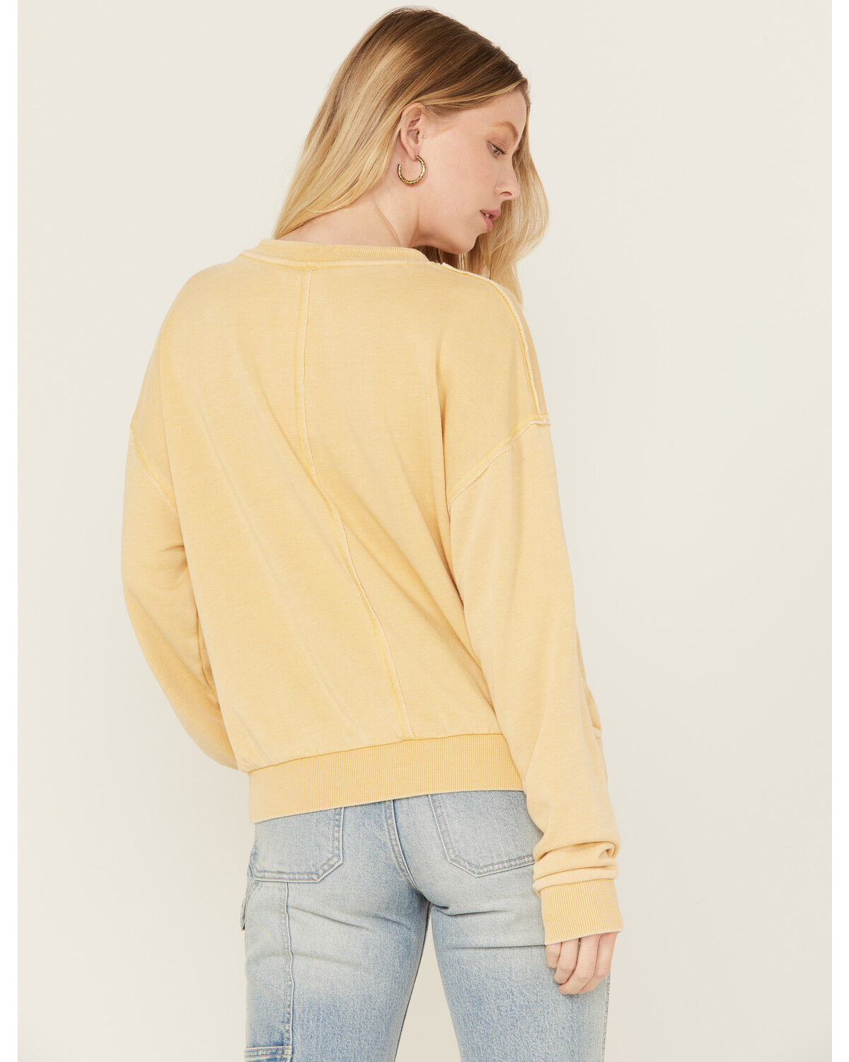 Image #4 - Ariat Women's Steer Head Pullover Sweatshirt, Yellow, hi-res