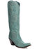 Image #1 - Corral Women's Floral Stamped Tall Western Boots - Snip Toe, Turquoise, hi-res