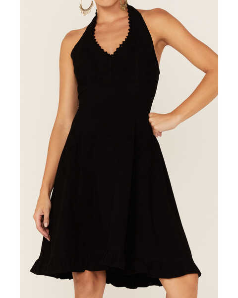 Image #4 - Scully Peruvian Cotton Halter Top Dress, Black, hi-res