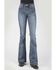 Image #1 - Stetson Women's 921 Medium Wash High Rise Plain Pocket  Flare Jean, Blue, hi-res