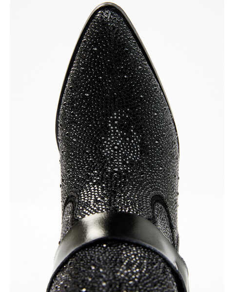 Image #6 - Dingo Women's Crown Jewel Western Fashion Booties - Pointed Toe, Black, hi-res