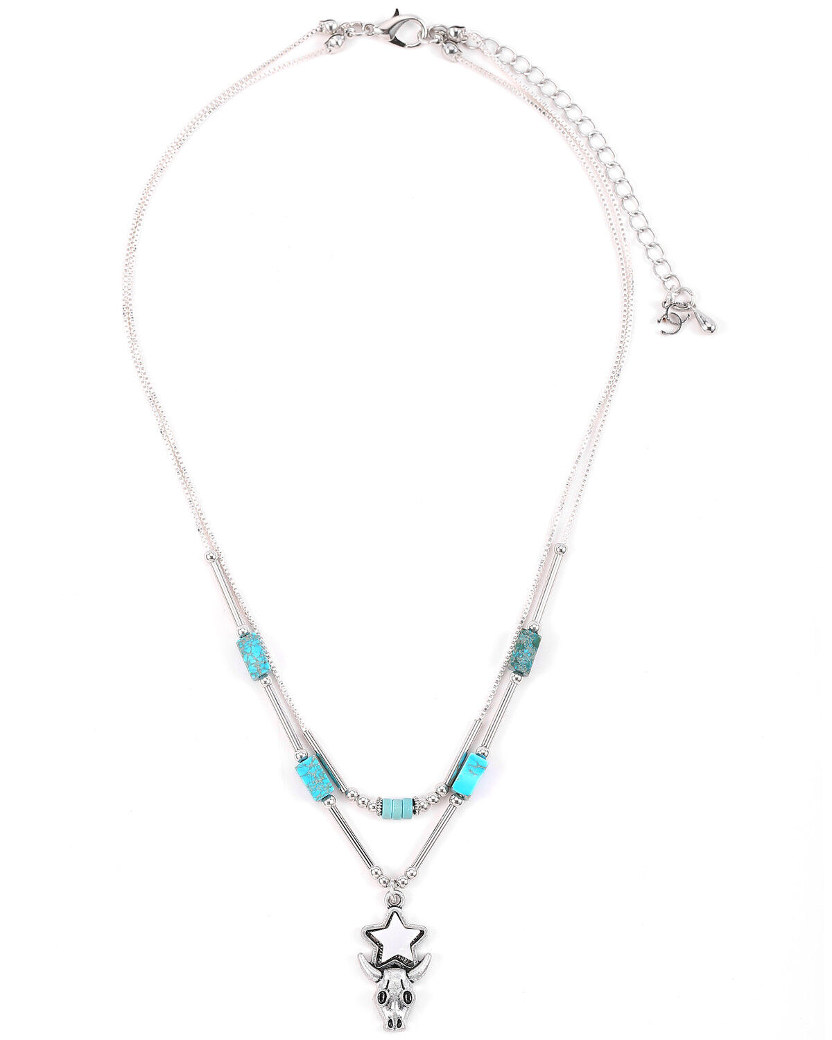 Image #2 - Cowgirl Confetti Women's Empty Island Layered Necklace, Silver, hi-res