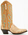 Image #2 - Dan Post Women's Exotic Ostrich Leg Western Boots - Snip Toe, Brown, hi-res