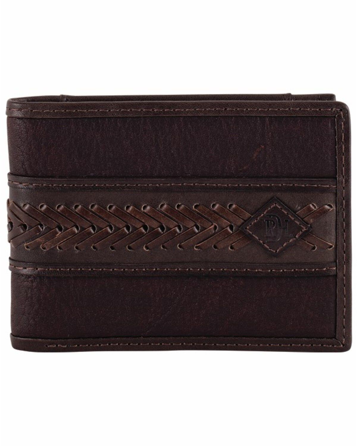Image #1 - Red Dirt Hat Men's Arrow Stitch Bifold Wallet, Brown, hi-res