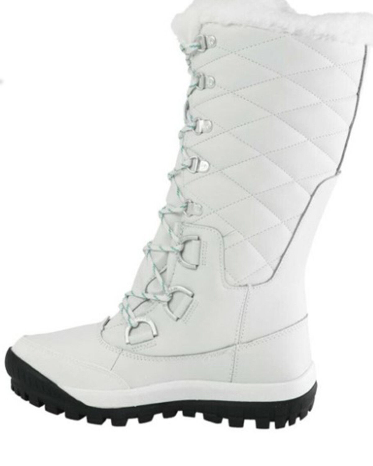 Image #3 - Bearpaw Women's Isabella 12" Waterproof Lace-Up Boots - Round Toe, White, hi-res